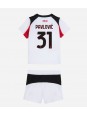 Billige AC Milan Strahinja Pavlovic #31 Bortedraktsett Barn 2025-26 Kortermet (+ Korte bukser)